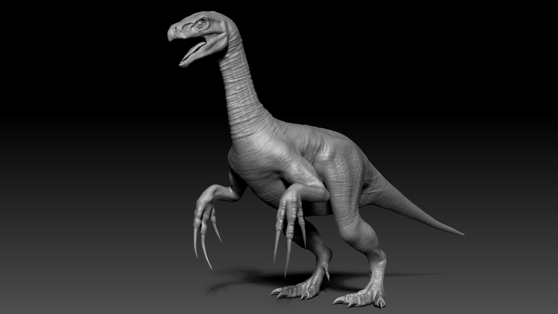 3d Model Therizinosaurus Sculpt Project Turbosquid 2081564 