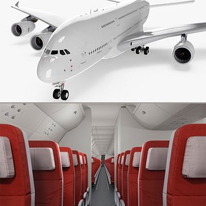 Airbus A380 800 Interior Red