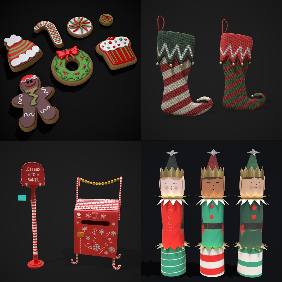 3D Christmas Prop Mix Nine - TurboSquid 2035096