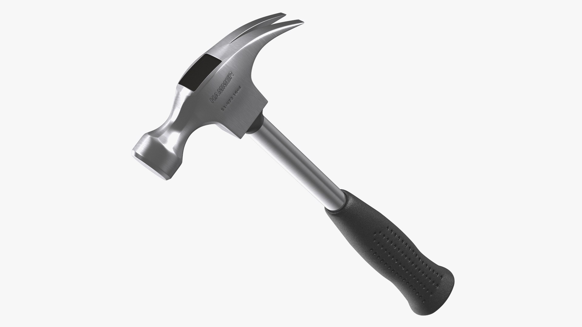 Steel Shaft Claw Hammer(1) 3D model preview