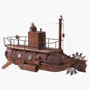 3D Old Rusty Submarine