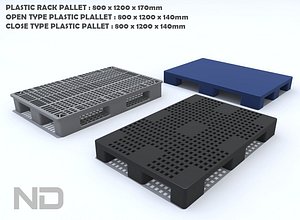 3ds max plastic pallet 800x1200x170