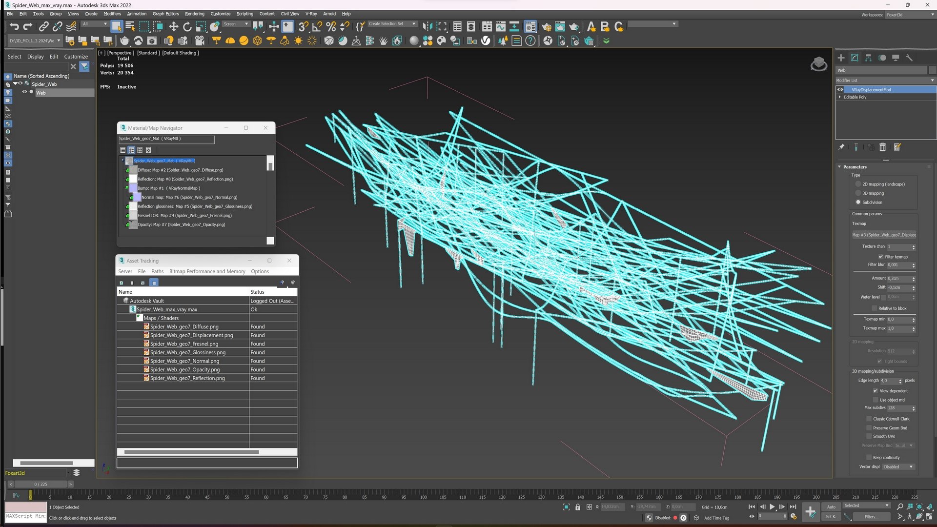 Spider Web 3D Model - TurboSquid 2206578