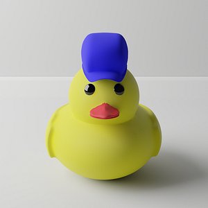 3D model Rubber Duck with hat3