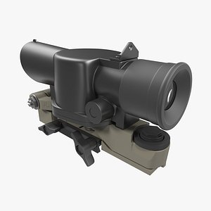 Scope and Mount for Assault Rifle 3D Model