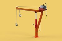 ELECTRIC REMOTE WINCH HOIST SWIVEL LIFTING CRANE HOOK JIB TRUCK