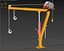 ELECTRIC REMOTE WINCH HOIST SWIVEL LIFTING CRANE HOOK JIB TRUCK