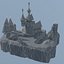 Environnement de château stylisé Low Poly