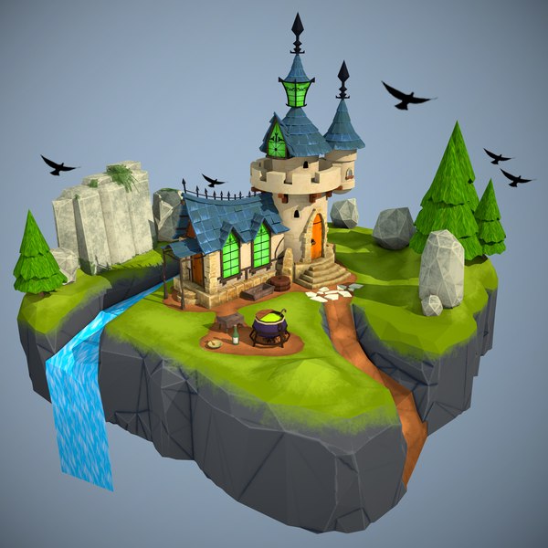 3D stylized castle environment - TurboSquid 1672977
