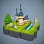 Environnement de château stylisé Low Poly