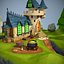 Environnement de château stylisé Low Poly
