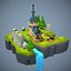 Environnement de château stylisé Low Poly