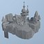 Environnement de château stylisé Low Poly