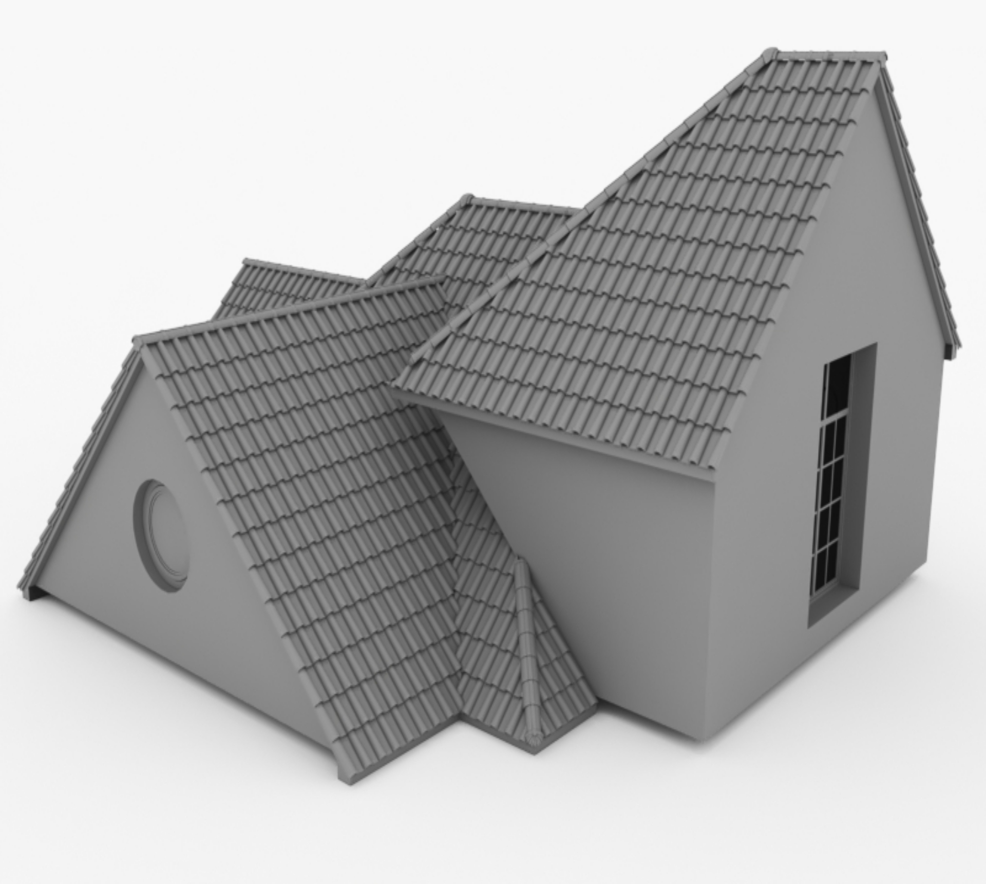 Realistic Roof Shingles 3 3D Model TurboSquid 1723387