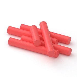 3D Red Chalk Sticks
