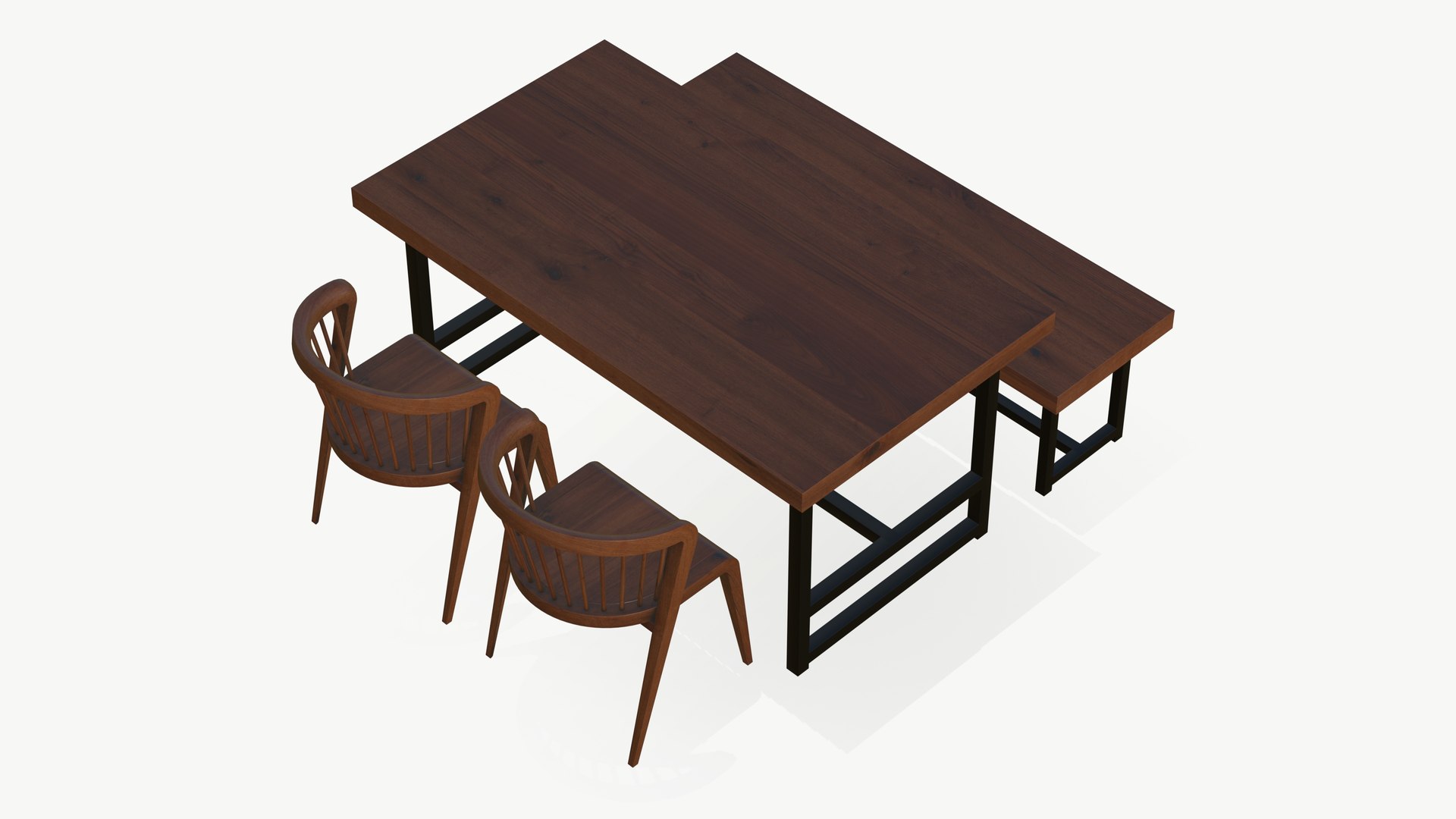 Wooden Dining Table Chair 3D Model - TurboSquid 1998842