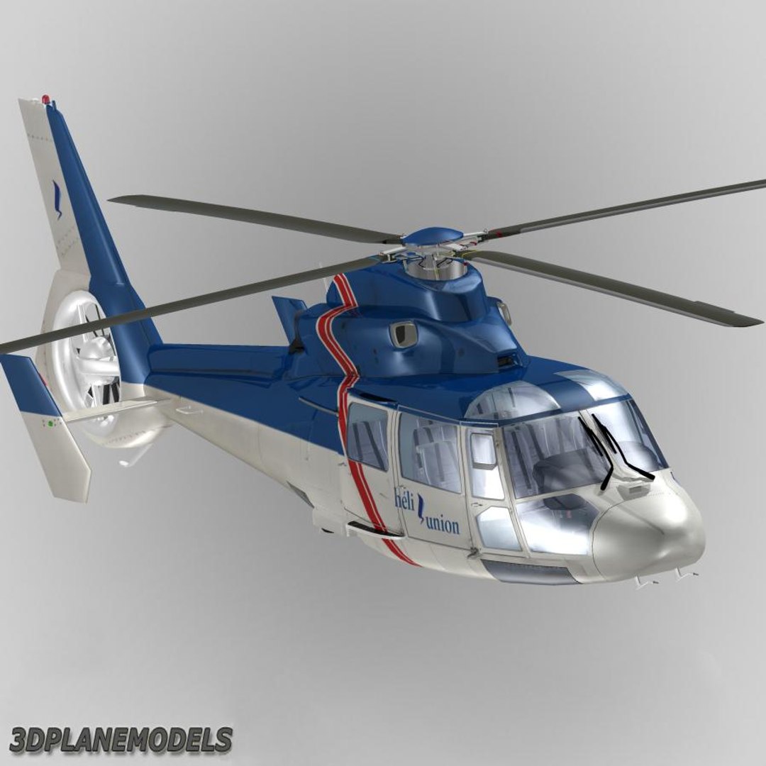 Eurocopter Dauphin Helicopter Interior 3d Model