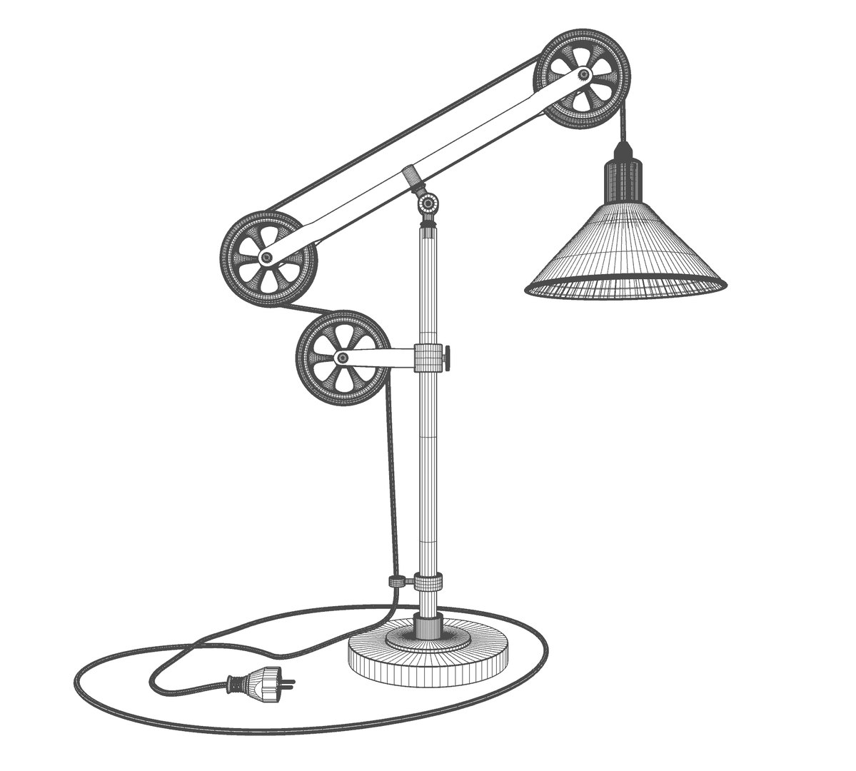 3D Industrial Desk Lamp TurboSquid 2065140