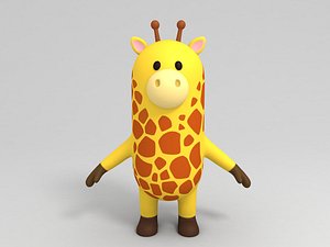 3D giraffe cartoon model
