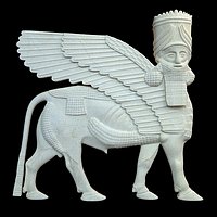 Assyrian bas relief sculpture centaur