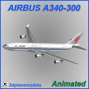 airbus a340-300 3d model