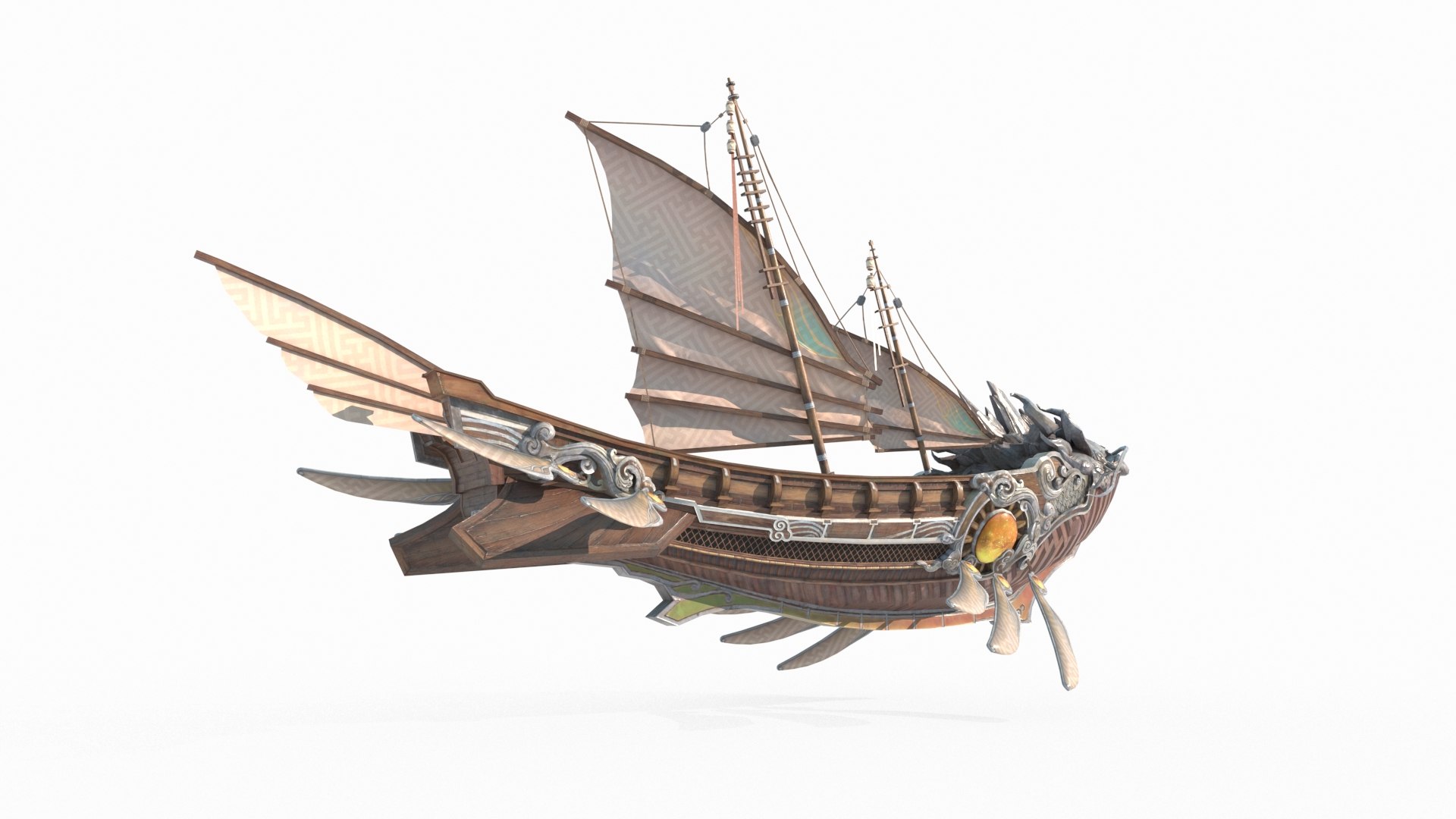 Ancient Asian Mythology Fish Dragon Spaceship 3D model https://p.turbosquid.com/ts-thumb/VE/J0zs8P/O0/1/jpg/1759235836/1920x1080/fit_q87/29f7c644db654f7e116efbfa125dde1c6140c286/1.jpg