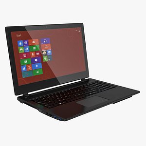 black premium laptop touch screen 3d max