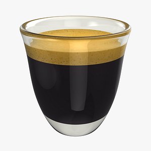 3D realistic espresso double shot