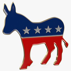 Democratic Party Donkey Symbol 3D