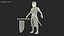 Ensemble Chevalier Templier truqué pour Cinema 4D