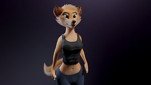Julie Anthro Fox 3D model