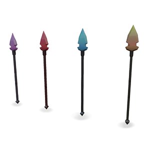 Low-Poly Mage-Wizard Staff No-5 model
