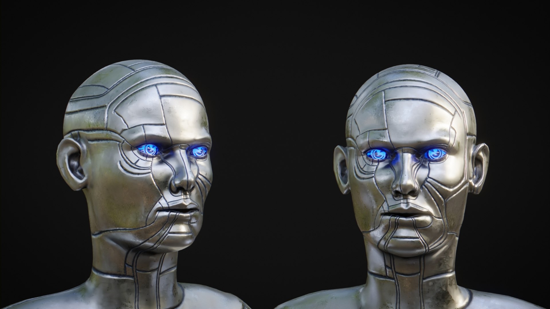 Female Robot Head 3D - TurboSquid 1803285