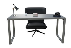 Armchair and Table 3D model