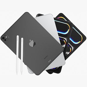 Apple iPad Pro 11 2024 5th gen WiFi and Cellular with Pencils Black Silver