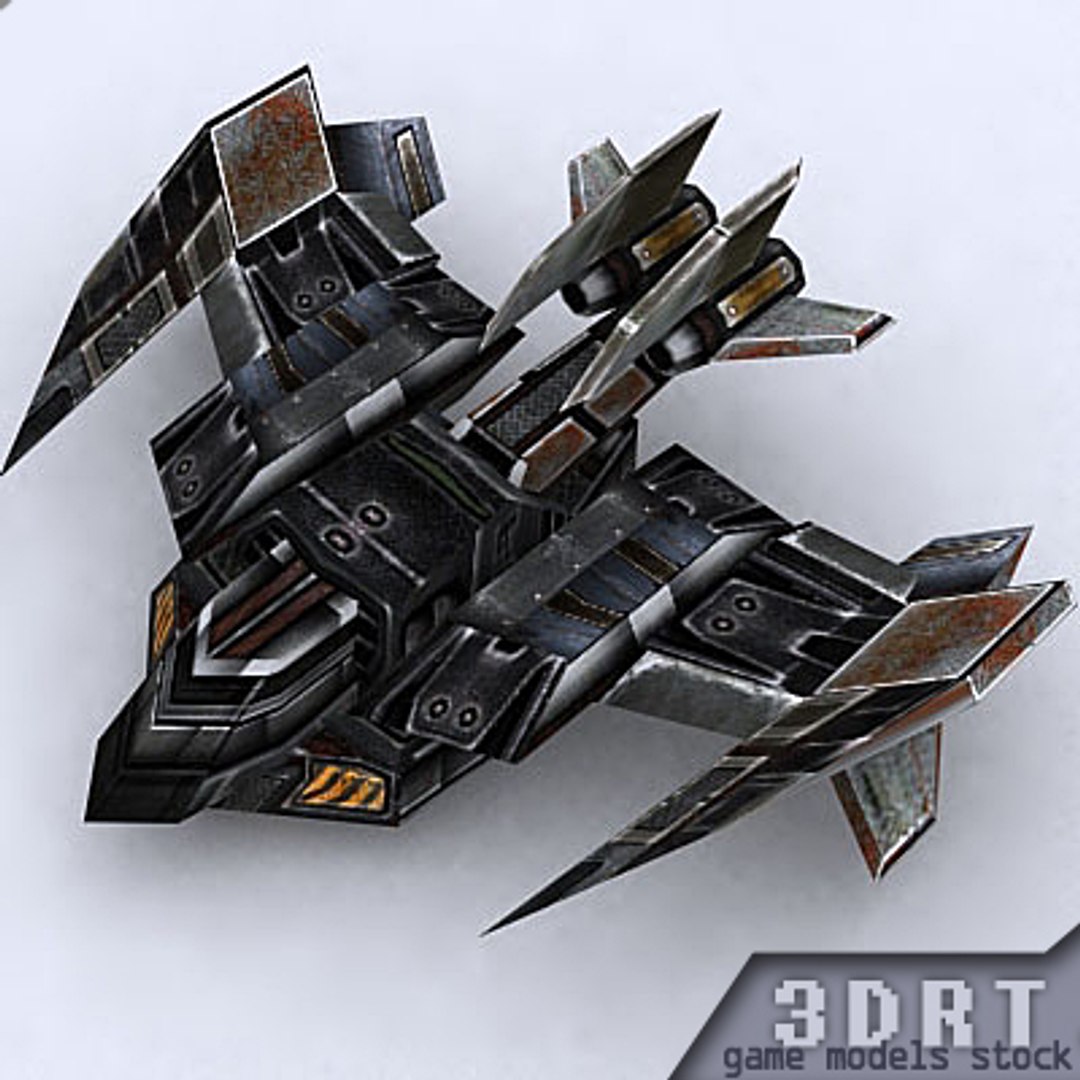 sci-fi bomber 3d model