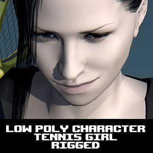 3d obj tennis character