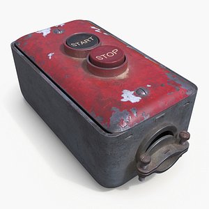 Vintage Start Stop Control Button Panel