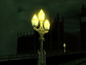 Westminster Bridge Lamp w gritty style textures
