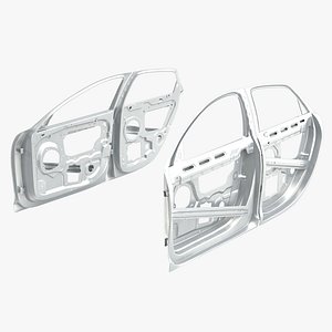 Car Door Frames 3D Model Rigged