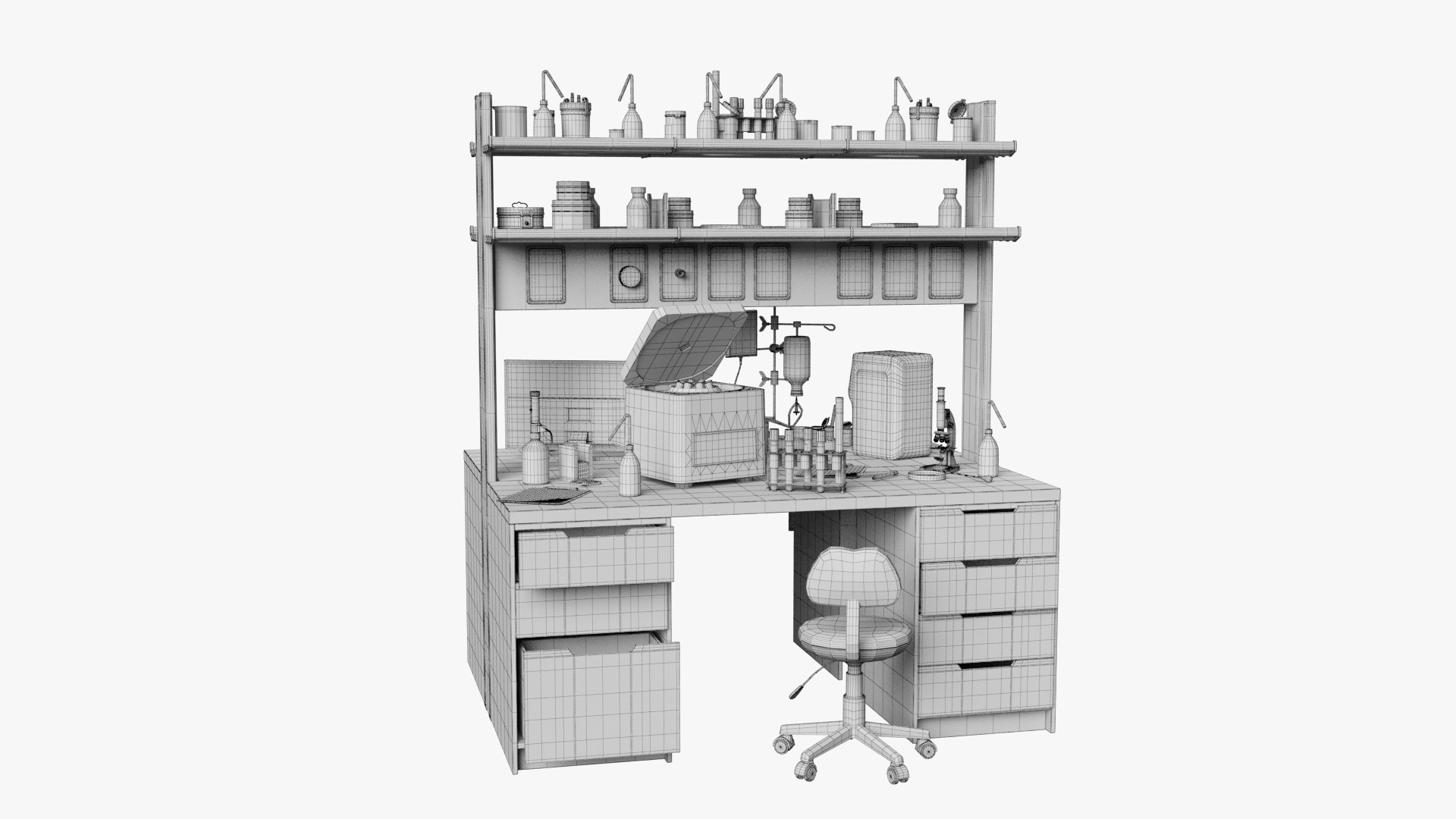 3D Laboratory Table Big 3 - TurboSquid 1569628