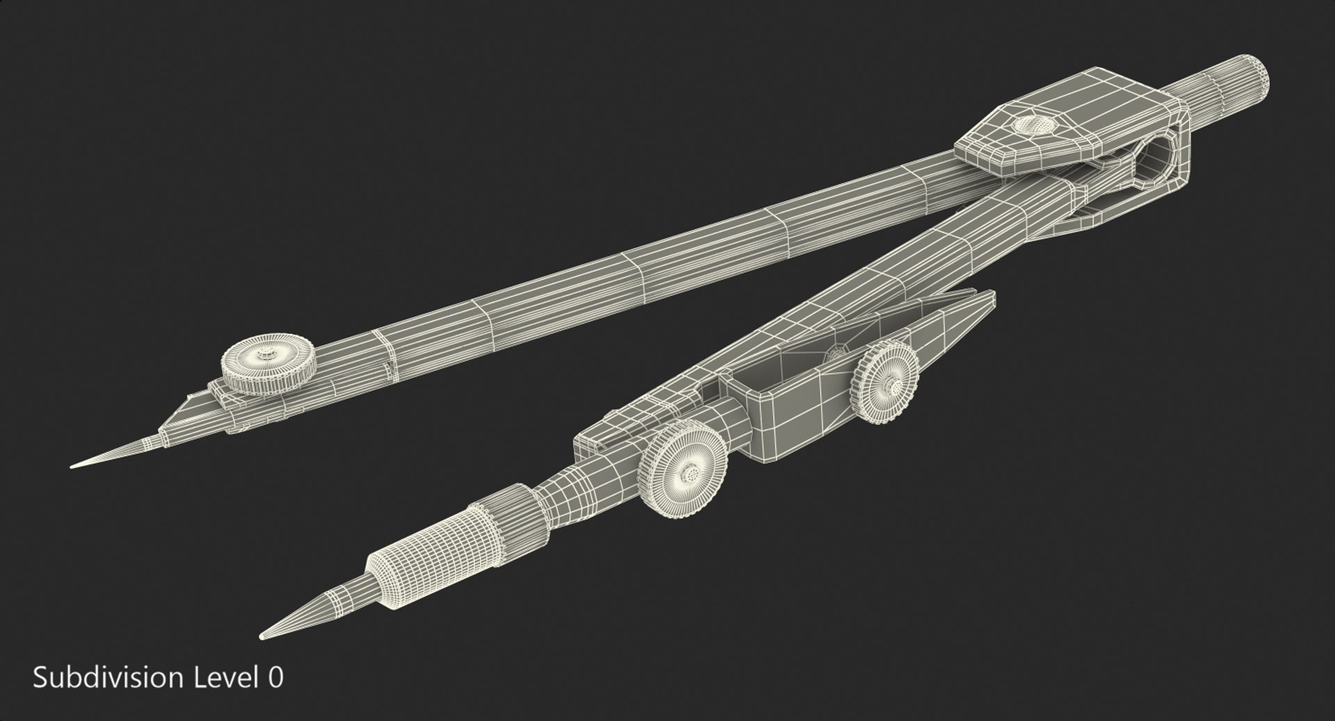 Drawing Compass Instrument Model - TurboSquid 1299002