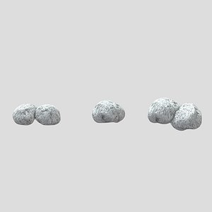 Lions Mane Mushroom Low Poly 3D model