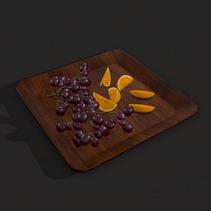 Grapes and Orange Slices