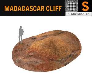 3D madagascar cliff rock