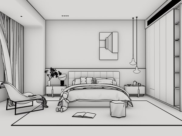 Modern Bedroom 3d Model Turbosquid