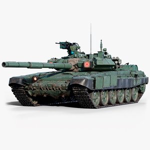 Rigged Tank T-90A Realtime LODs