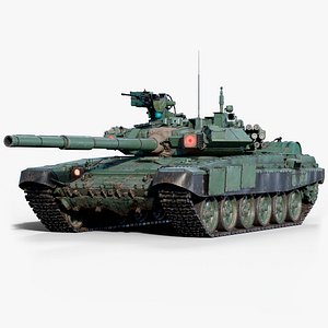 Rigged Tank T-90A Realtime LODs