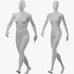 Animated Simple, and Detailed Female Mannequins 3D model