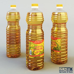 3d oil bottle 2 liter model